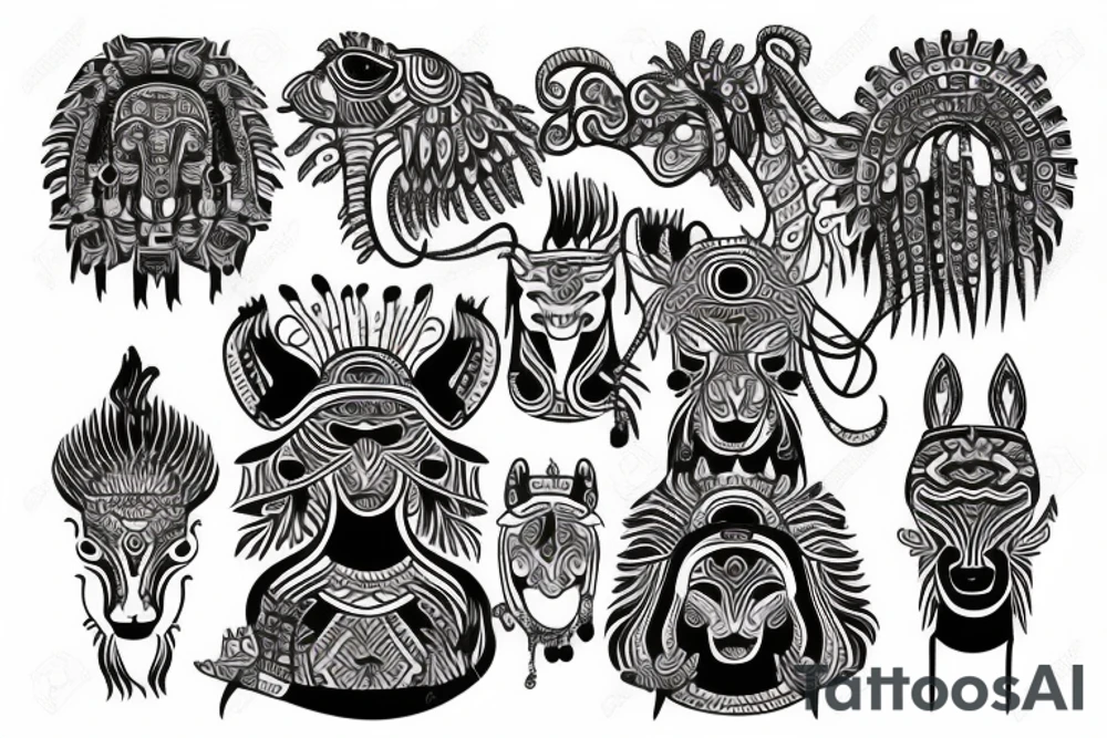 happy lama tattoo idea
