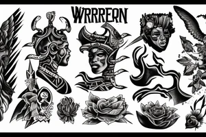 free warrior capable of violance tattoo idea