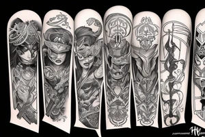 free warrior capable of violence tattoo idea