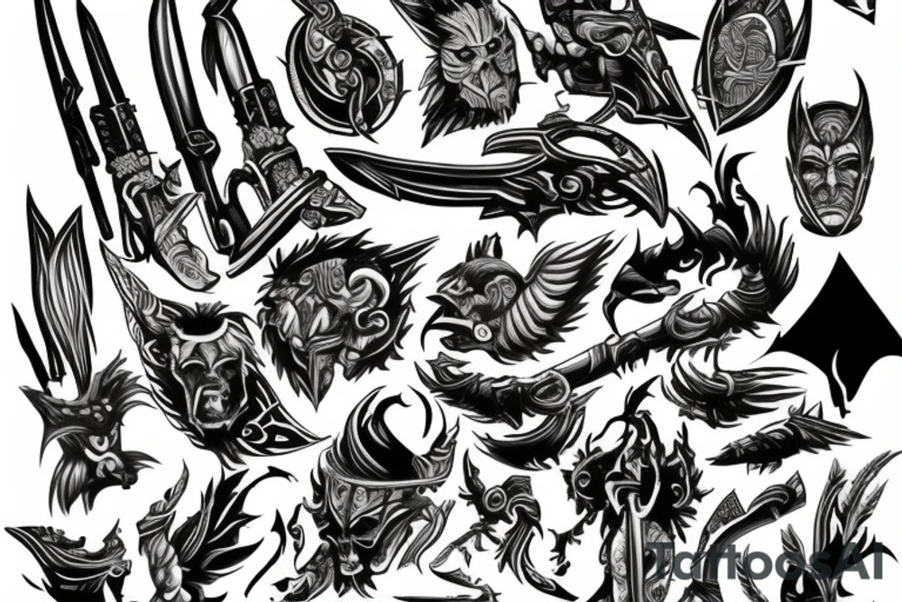 free warrior capable of violence tattoo idea