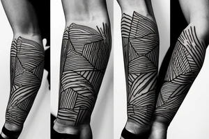 A on my left arm of an Australian desert oasis during a sunset tattoo idea