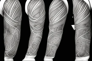 A sleeve on my left arm of an Australian desert oasis during a sunset tattoo idea
