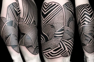 A sleeve on my left arm of an Australian desert oasis during a sunset tattoo idea