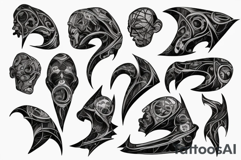 flesh to nanites, lightning in stone tattoo idea