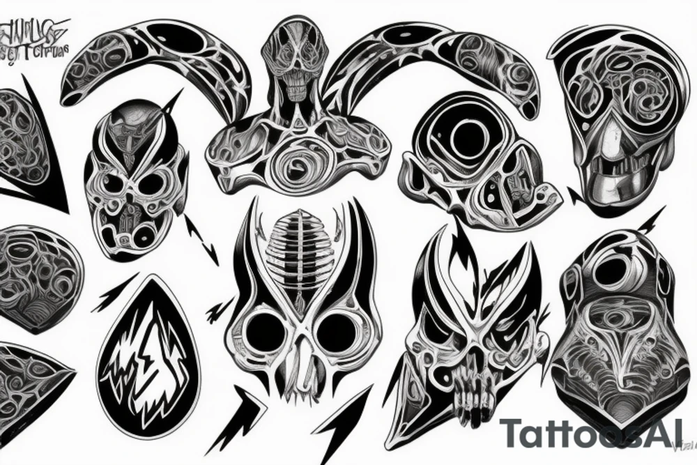 flesh to nanites, lightning in stone tattoo idea