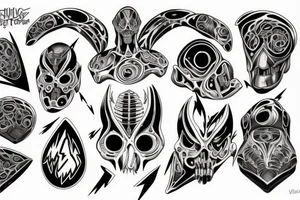 flesh to nanites, lightning in stone tattoo idea