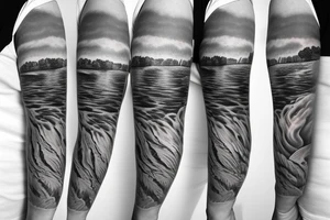 Sleeve tattoo of the Murray River, on my left arm. tattoo idea