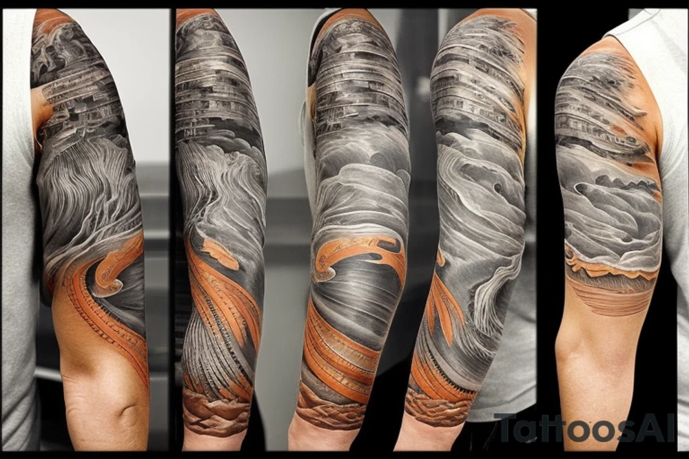 Sleeve tattoo of the Murray River, on my left arm. tattoo idea