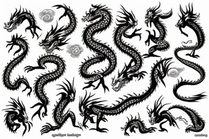 Eastern dragon tattoo idea