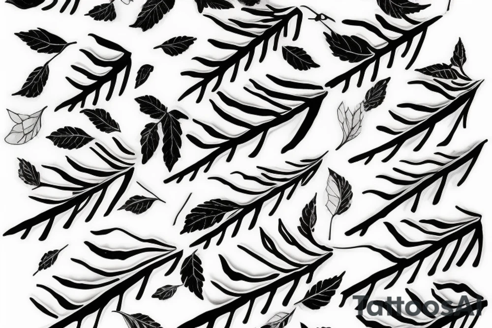 Ivy leaves hanging off of piano keys. Simple tattoo idea