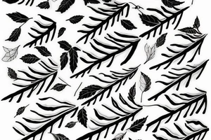 Ivy leaves hanging off of piano keys. Simple tattoo idea