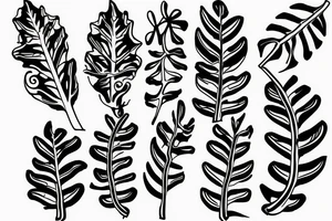 Ivy leaves hanging off of piano keys. Simple tattoo idea