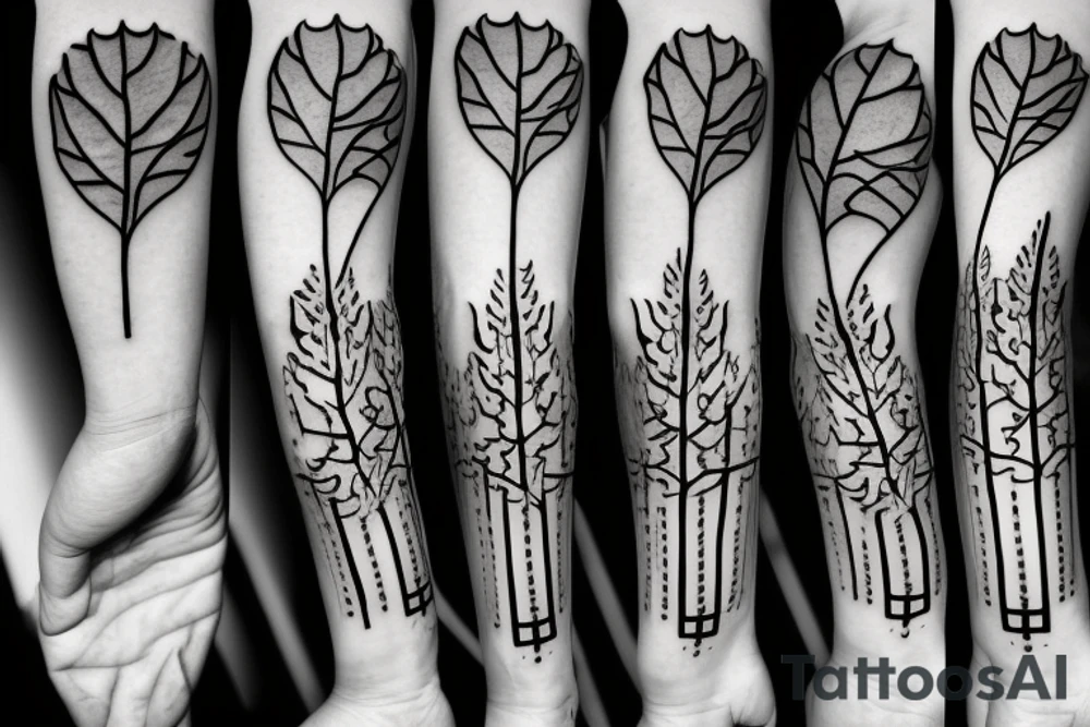 Ivy leaves hanging off of piano keys. Simple tattoo idea