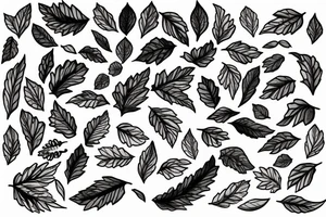 Ivy leaves hanging off of piano keys. Simple tattoo idea
