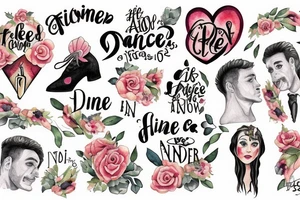 Alfie and Fred names and tiny dancer tattoo idea