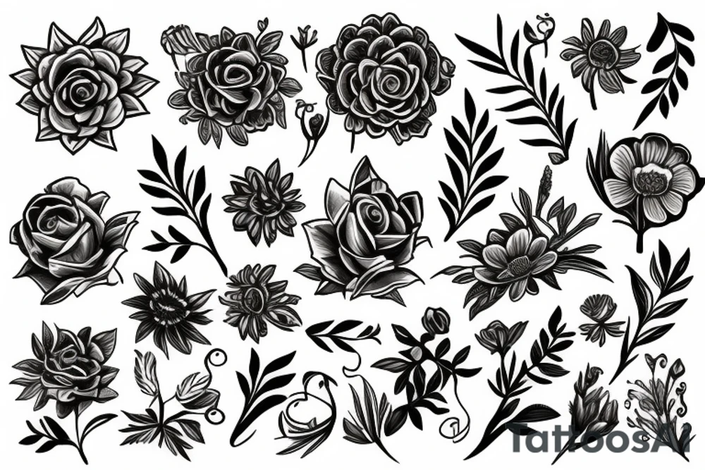 floral tattoo idea