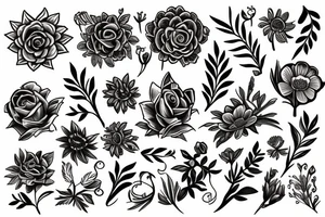 floral tattoo idea