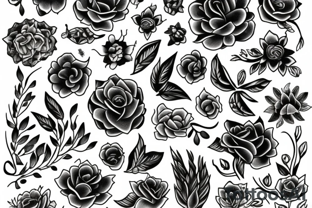 floral tattoo idea