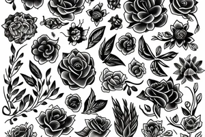 floral tattoo idea