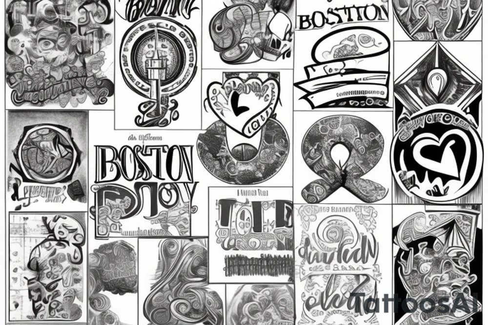 A simple showing my love for Boston city tattoo idea