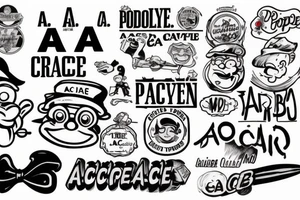 Popeye writes „A.C.A.B“ with the smoke from his tobaco pipe tattoo idea