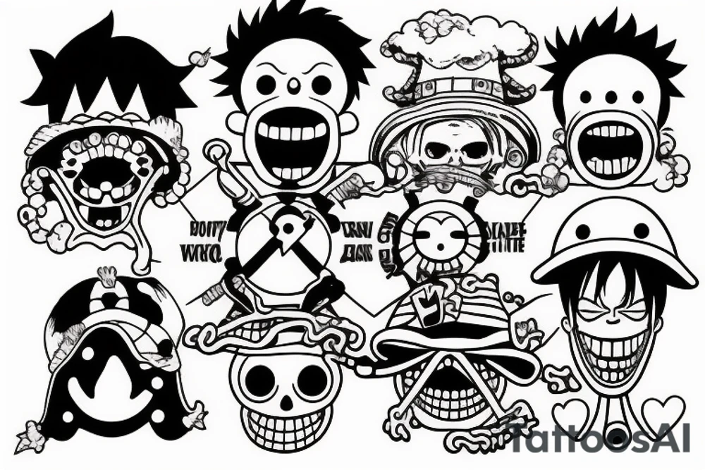 Arm Tattoo related to One Piece Luffy tattoo idea