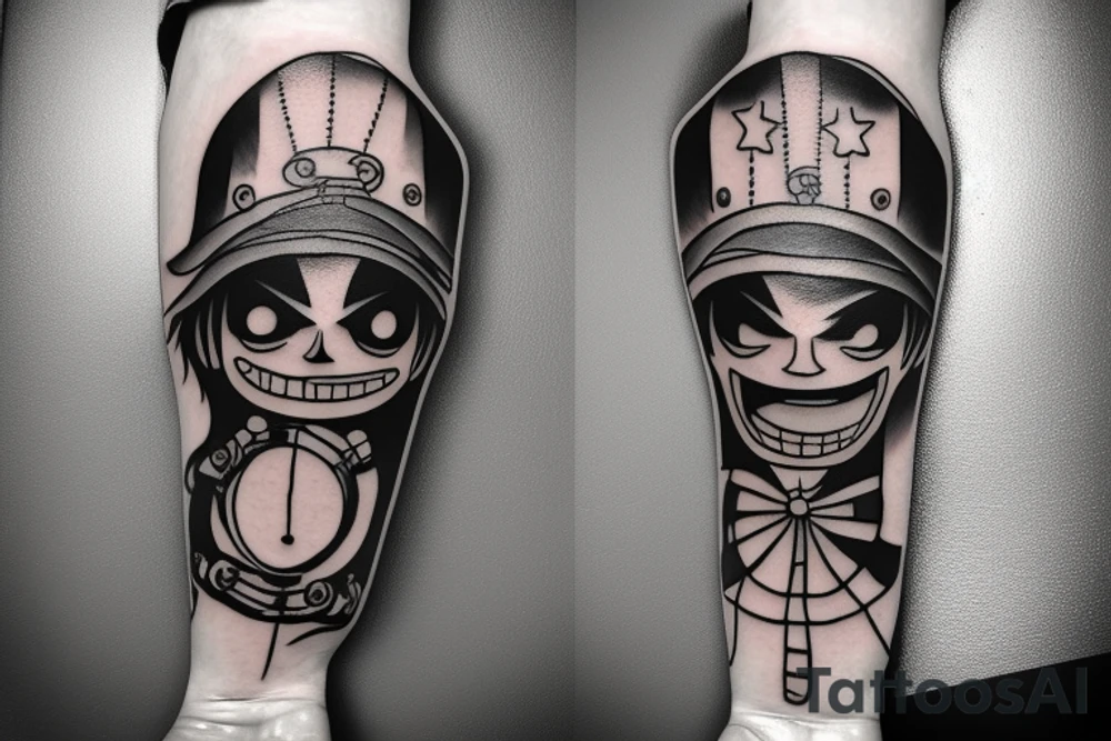 Arm Tattoo related to One Piece Luffy tattoo idea