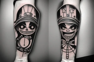Arm Tattoo related to One Piece Luffy tattoo idea