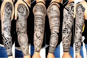 Full Arm Sleeve One piece tattoo idea