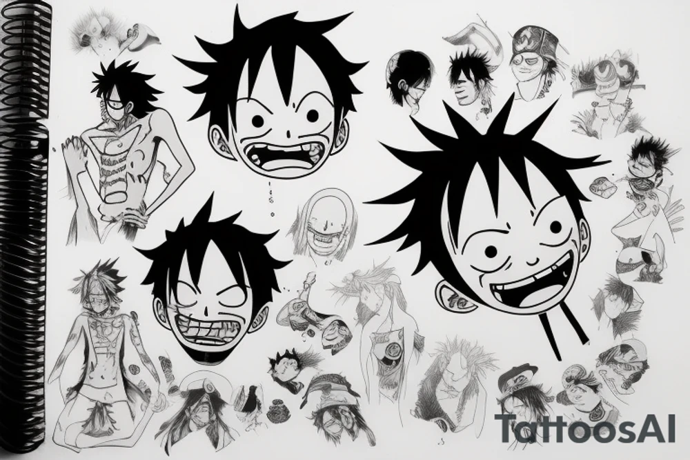 Luffy crying over ace's death tattoo idea