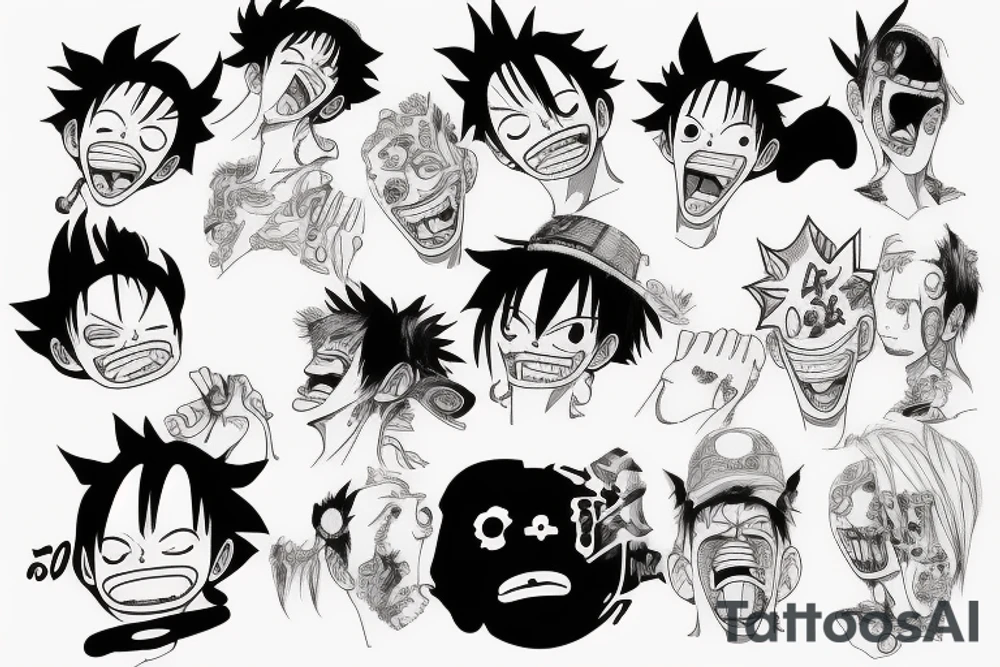 Luffy crying over ace's death tattoo idea