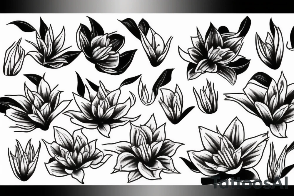 lily in temple tattoo idea