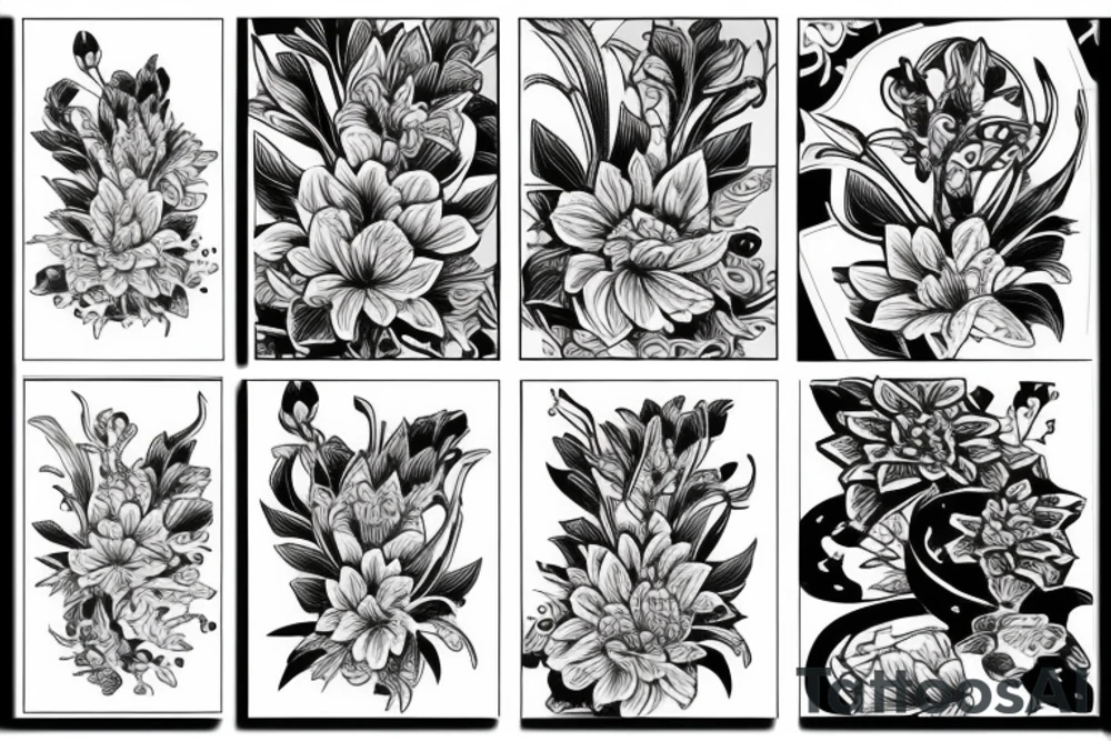 lily in temple tattoo idea