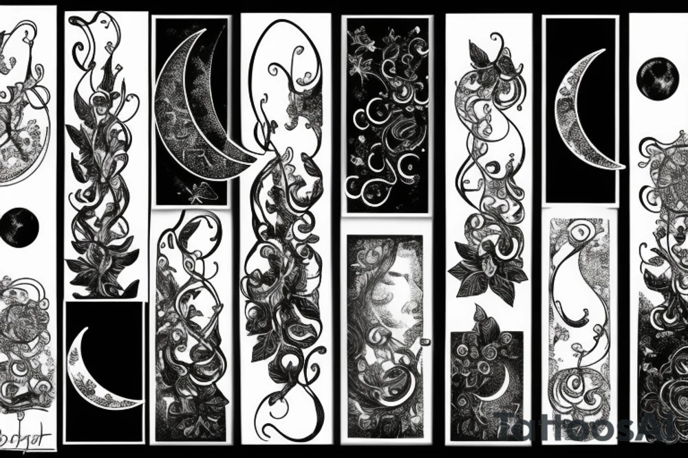 Moon tattoo idea