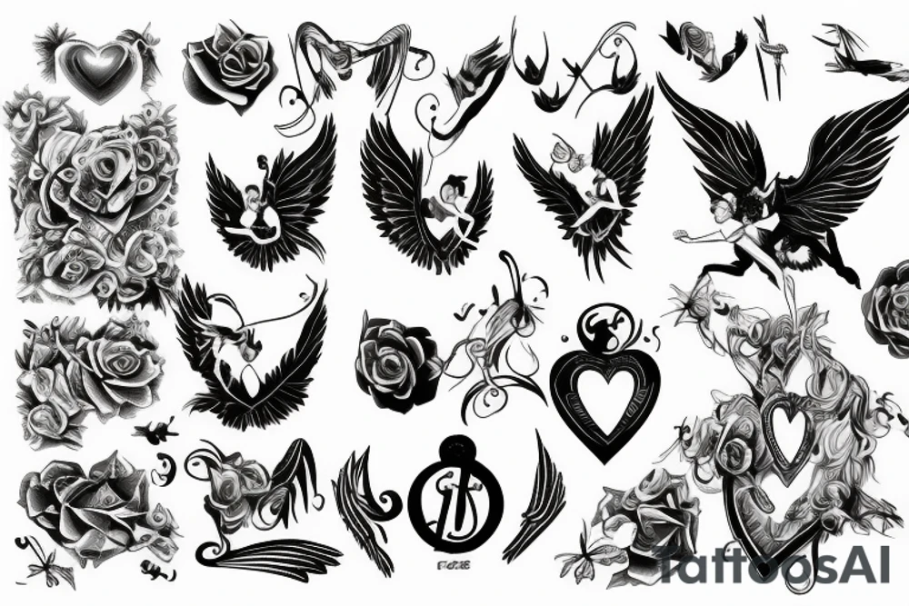 Psyche Revived by Cupid’s kiss tattoo idea