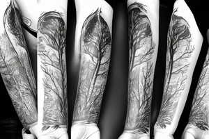 River in the woods tattoo idea