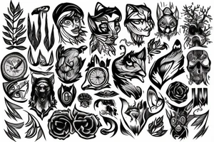 Stream in the woods tattoo idea
