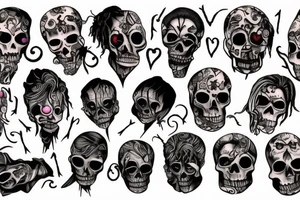 Voodoo dolls dark Gothic tattoo idea