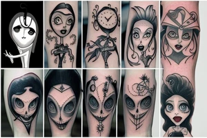 tim burton characters tattoo idea