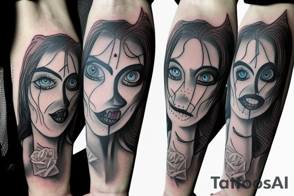 tim burton characters from movies tattoo idea