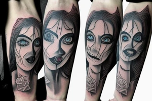 tim burton characters from movies tattoo idea