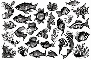 fish smocking a joint tattoo idea