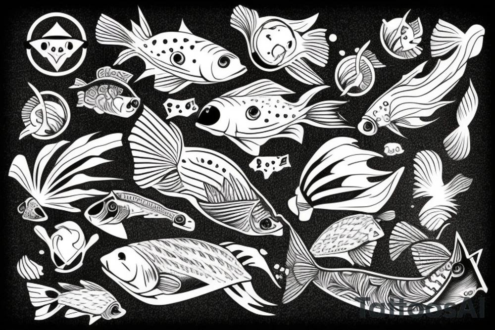 fish smocking a joint tattoo idea