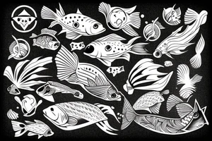 fish smocking a joint tattoo idea