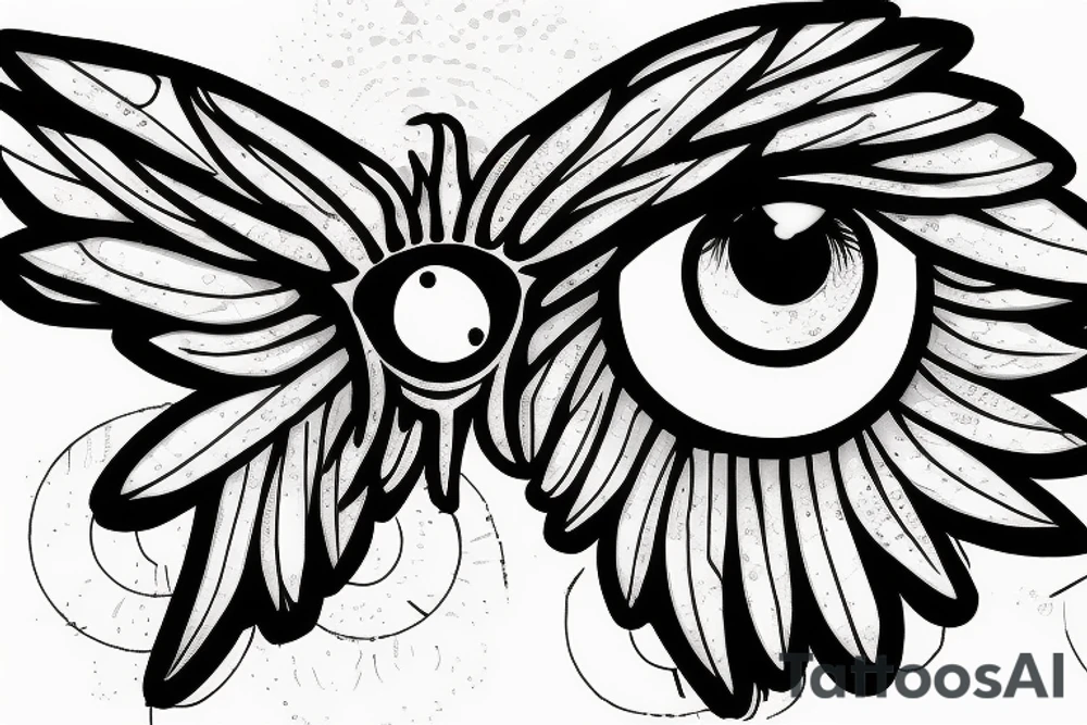 eyeball with wings tattoo idea