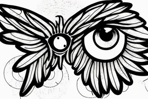 eyeball with wings tattoo idea