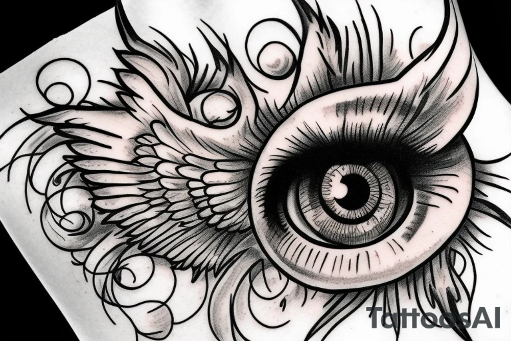 eyeball with wings tattoo idea
