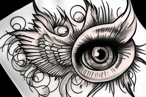 eyeball with wings tattoo idea