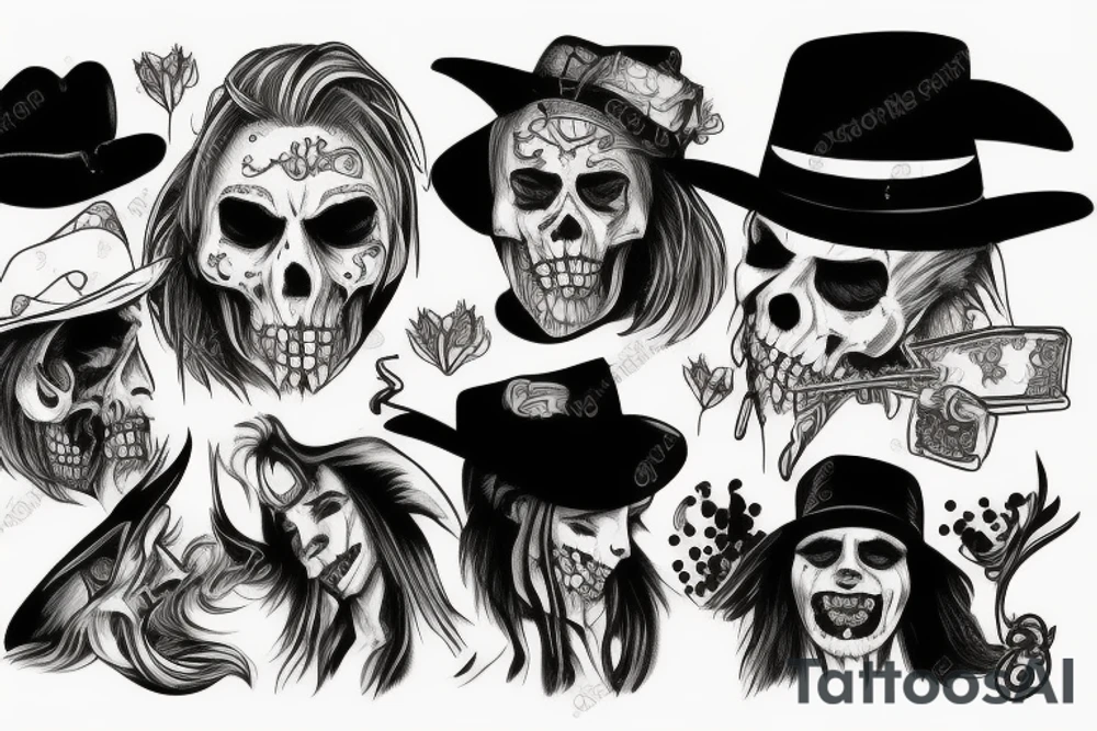 dracula cowboy tattoo idea