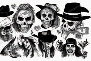 dracula cowboy tattoo idea